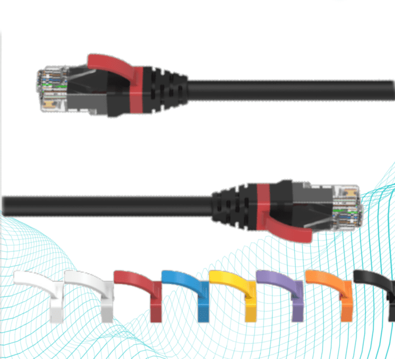 O’Clip – Bretelle di permutazione rame CAT 6A U/UTP – S/FTP con clip colorata intercambiabile